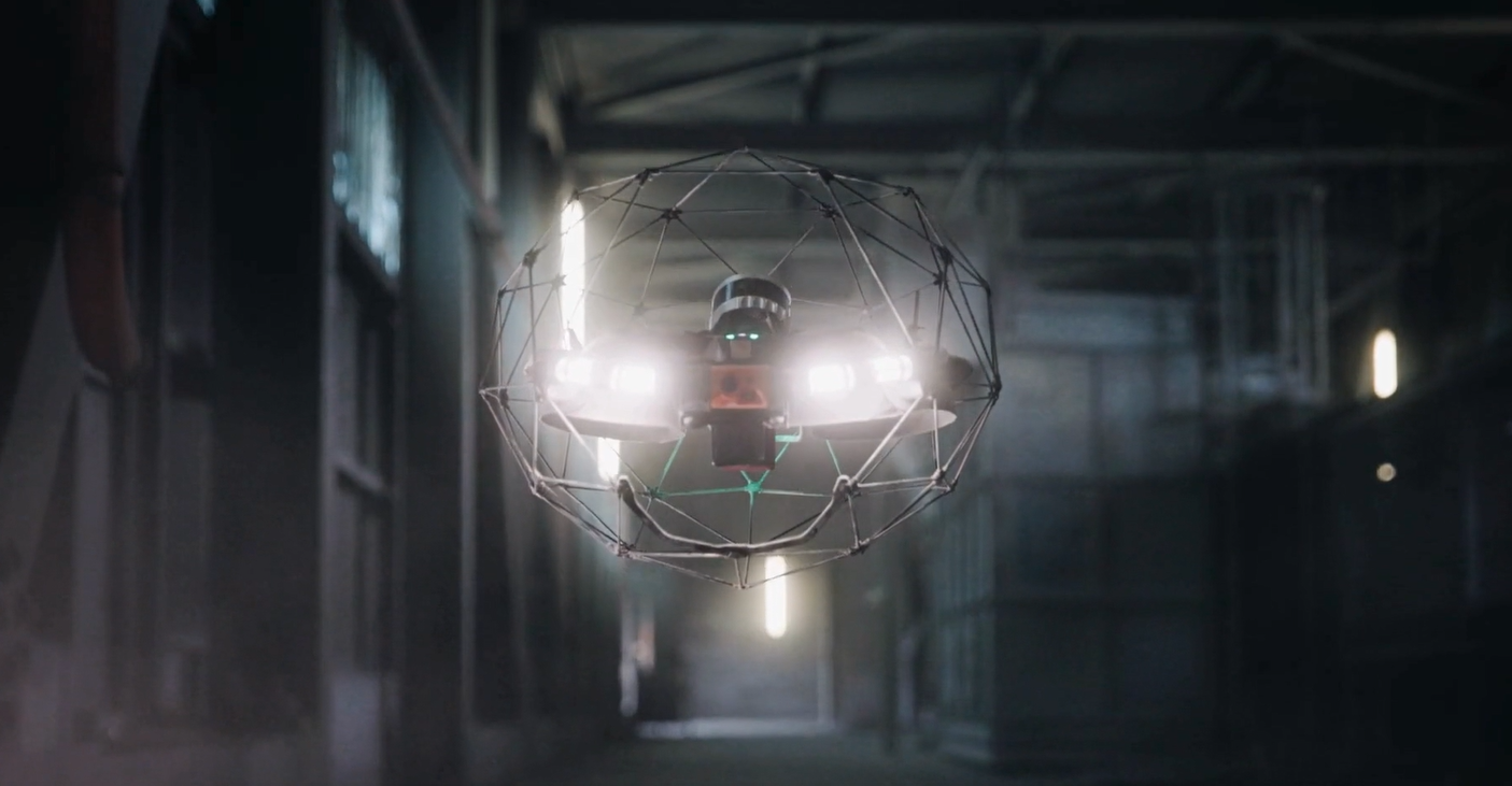 Caged inspection drone